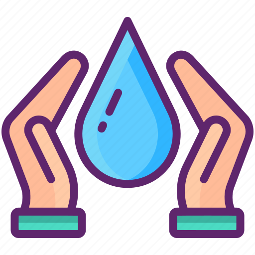 Drop, hands, saving, water icon - Download on Iconfinder