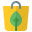 bag, shopping, ecommerce, leaf 