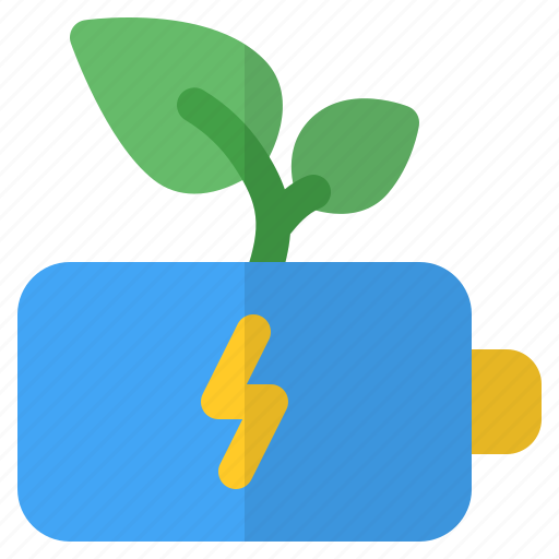 Battery, leaf, sprout, energy icon - Download on Iconfinder