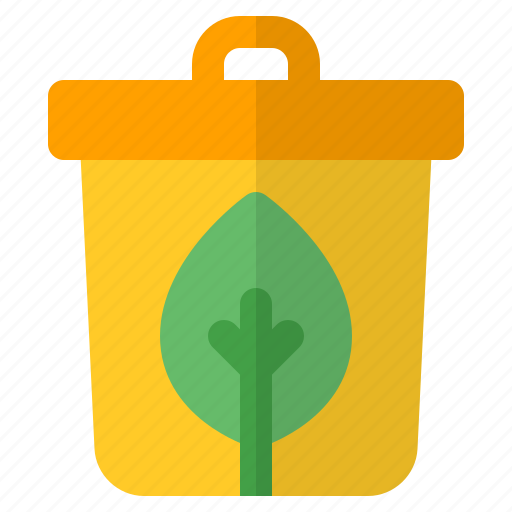 Bin, leaf, trash, nature, ecology icon - Download on Iconfinder