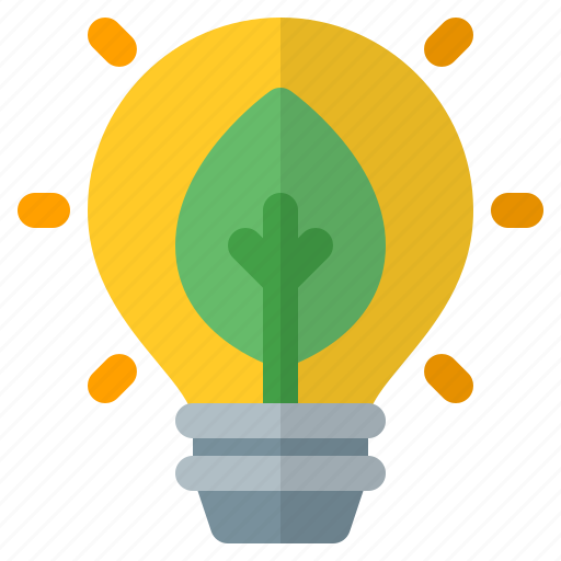 Green, bulb, leaf, energy, light icon - Download on Iconfinder