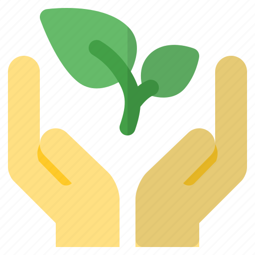 Green, save, plant, leaf, hand icon - Download on Iconfinder