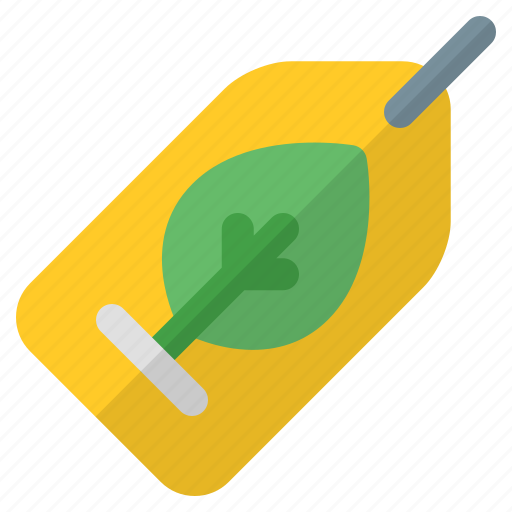Green, tag, label, leaf, ecology icon - Download on Iconfinder