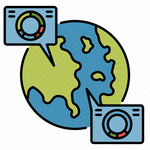 Chart, earth, pie, education, presentation, statistics, data icon - Download on Iconfinder