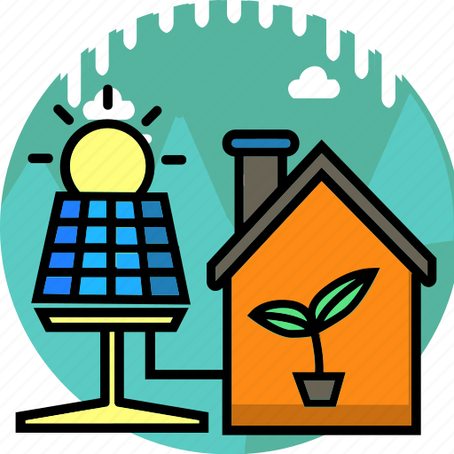 Ecology, energy, environment, home, house, light, solar panel icon - Download on Iconfinder