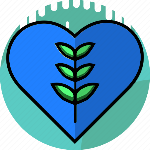 Care, ecology, environment, heart, leaf, love, plant icon - Download on Iconfinder