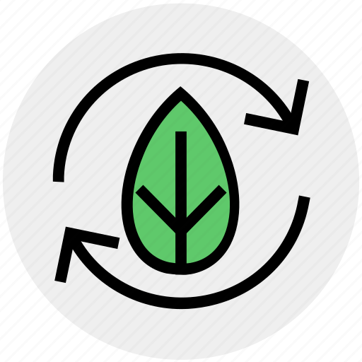 Arrows, biodegradable material, ecology, environment, nature, recycle, thin icon - Download on Iconfinder