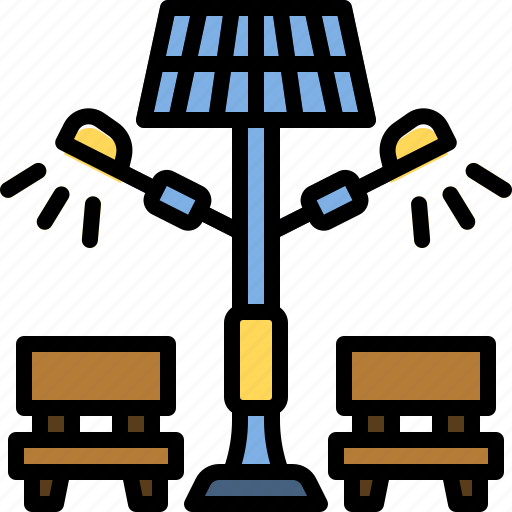 Ecology, streetlight, lamp, building, traffic icon - Download on Iconfinder