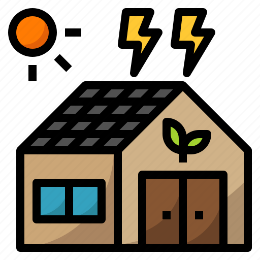 Ecology, energy, house, lighting, solarcell icon - Download on Iconfinder