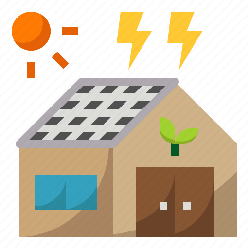 Ecology, energy, house, lighting, solarcell icon - Download on Iconfinder