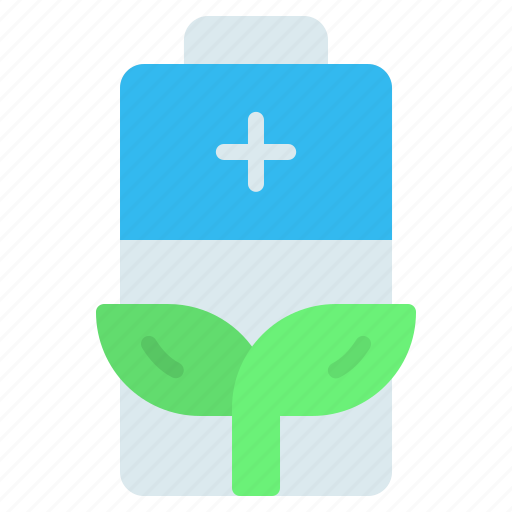 Battery, eco, eco battery, ecology, energy, green energy, leaf icon - Download on Iconfinder