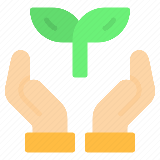 Eco, ecology, hand, leaf, leaves, save icon - Download on Iconfinder
