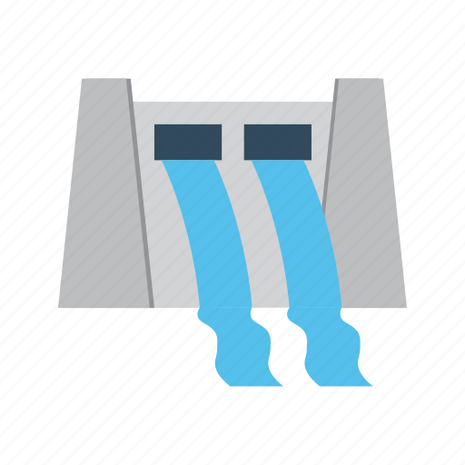 Dam, hydroelectric, power station, water dam icon - Download on Iconfinder