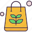 bag, flower, nature, shopping 