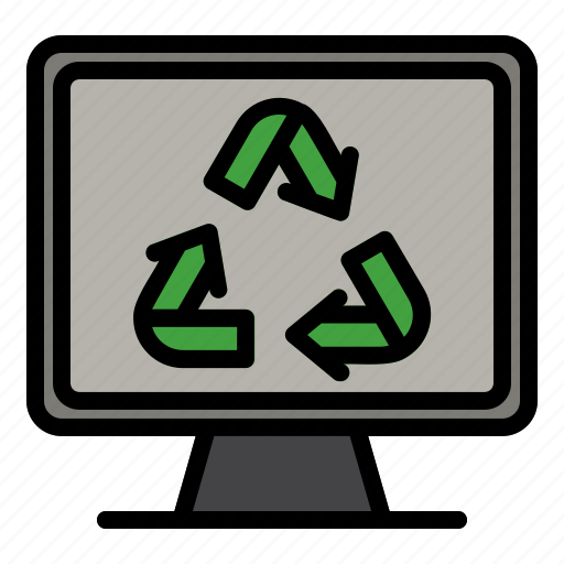 Computer, recycle, ecology, technology, waste icon - Download on Iconfinder