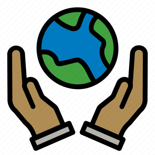 Earth, ecology, save, hand, recycling icon - Download on Iconfinder