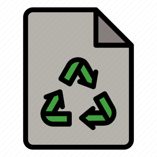 Paper, recycle, recycling, ecology, document icon - Download on Iconfinder