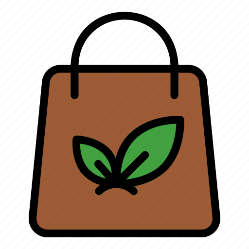 Papper, bag, green, leaf, recycle, reusable icon - Download on Iconfinder