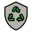shield, ecology, recycle, recycling, protect 