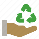 recycling, hand, ecology
