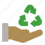 recycling, hand, ecology 