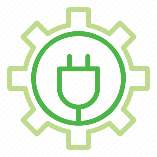 Sustainable, gear, energy, plug, ecology icon - Download on Iconfinder