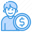 avatar, boy, customer, dollar, man, money