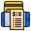 bill, calculation, finance, mobilephone, reciept