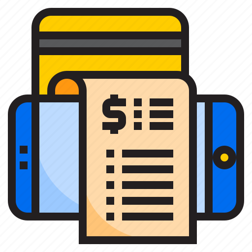 Bill, calculation, finance, mobilephone, reciept icon - Download on Iconfinder