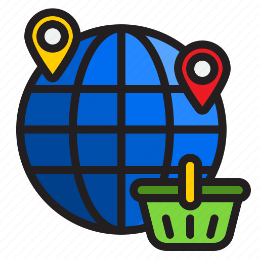 Ecommerce, global, location, shop, shopping icon - Download on Iconfinder