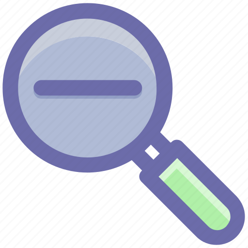 Glass, magnifier, magnifying glass, zoom out icon - Download on Iconfinder