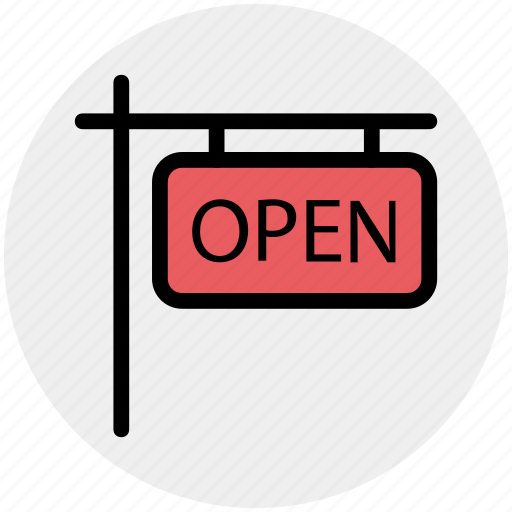 Board, frame, open, open sign, shop, sign icon - Download on Iconfinder