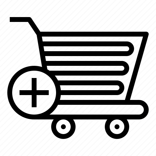 Shopping trolley, cart, basket, bag, add icon - Download on Iconfinder