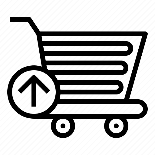Shopping trolley, cart, basket, bag, upload icon - Download on Iconfinder