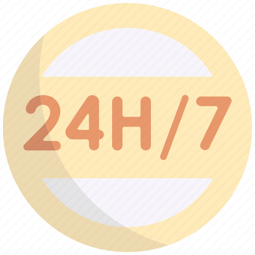 24h, 24 hours, support, service, information, ecommerce icon - Download on Iconfinder