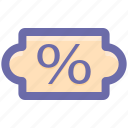 chip, coupon, percent, percentage, sale, sign