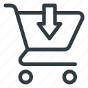 cart, ecommerce, product, put, shopping