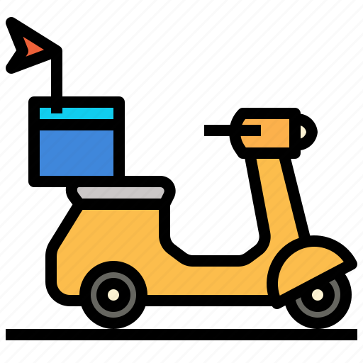 Delivery, scooter, bike, service, shipping icon - Download on Iconfinder