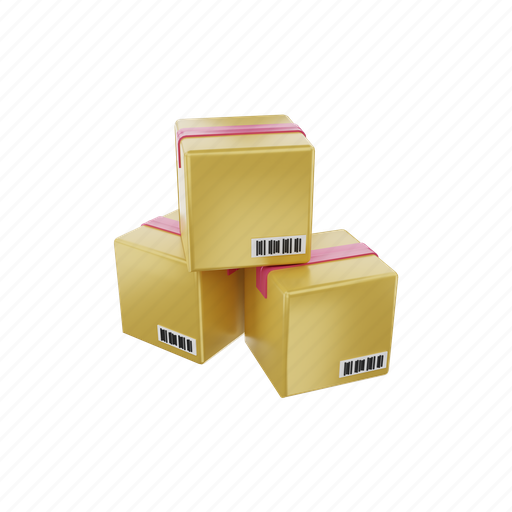 Pakacge, box, package, delivery, shipping, transport, vehicle 3D illustration - Download on Iconfinder