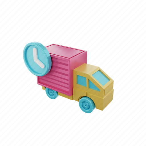 Delivery, shipping, box, package, transport, vehicle, car 3D illustration - Download on Iconfinder