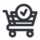 ecommerce, buy, cart, check, shopping, verified