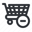ecommerce, buy, cart, minus, remove, shopping