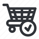 ecommerce, buy, cart, check, shopping, verified