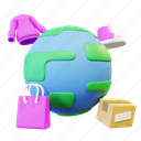 export, import, shopping, world, globe, delivery, shipment