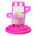 shopping, cart, podium, ecommerce, marketplace, store, online