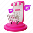 shopping, cart, podium, marketplace, online, ecommerce, store