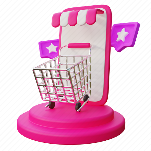 Shopping, cart, podium, marketplace, online, ecommerce, store icon - Download on Iconfinder