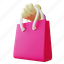 shopping, bag, hand, marketplace, online, goods, delivery 