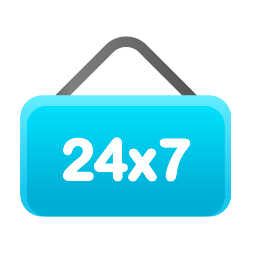 24x7, shop, sign, signage, store icon - Free download
