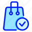 bag, shopping, check, ecommerce, commerce 